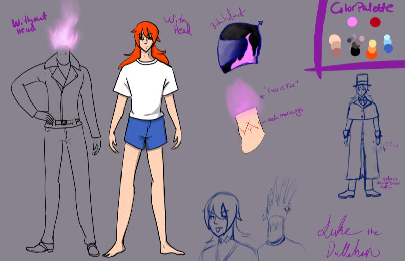 Original Character "Luke" Concept Sketches (Originally Patreon Exclusive Content)